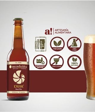 Cerveza Gallega Artesana Menduiña " Diur" RED ALE - Imagen 2
