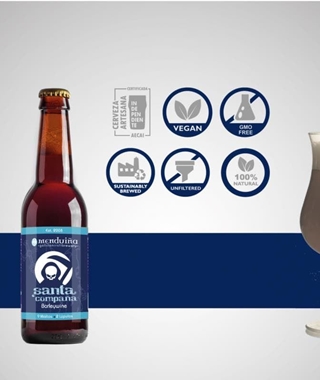 Cerveza Gallega Artesana Menduiña " Santa Compaña" Barleywine - Imagen 2