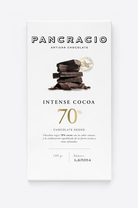 Tableta intense cocoa 70% chocolate negro - Imagen 1