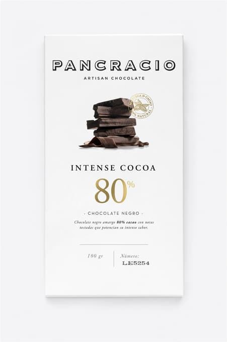 Tableta intense cocoa 80% chocolate negro - Imagen 1